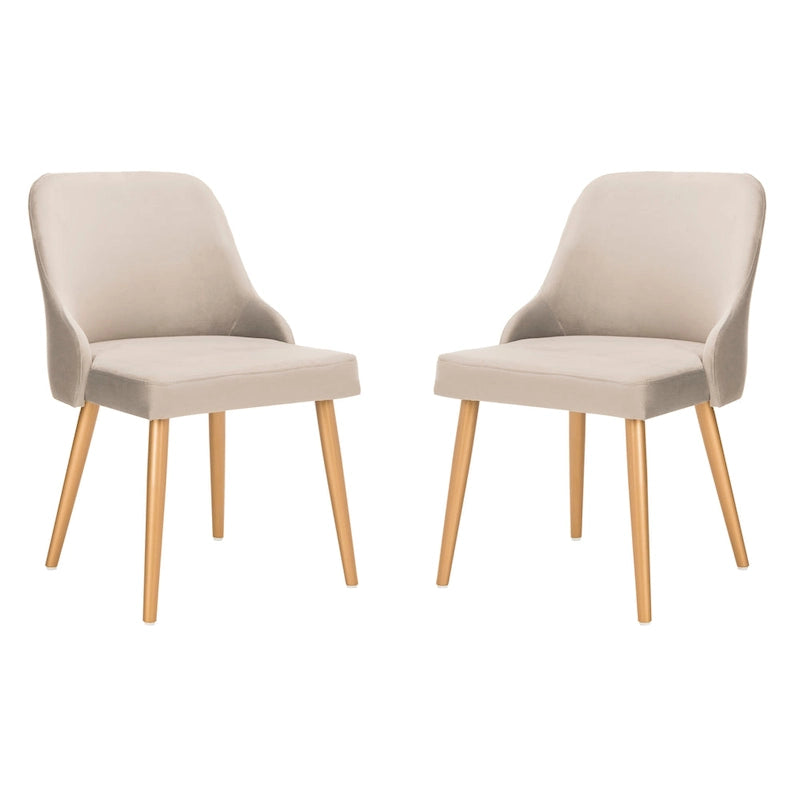 Chaise de salle à manger rembourrée Nobie 18.3 - Gris / Or (Lot de 2) - 21 x 22 x 31 - 21L x 22P x 31H