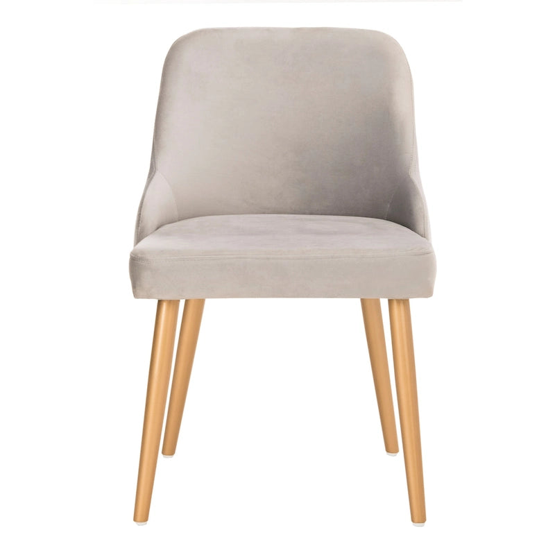 Chaise de salle à manger rembourrée Nobie 18.3 - Gris / Or (Lot de 2) - 21 x 22 x 31 - 21L x 22P x 31H