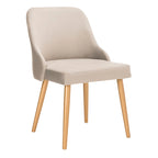Chaise de salle à manger rembourrée Nobie 18.3 - Gris / Or (Lot de 2) - 21 x 22 x 31 - 21L x 22P x 31H