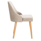 Chaise de salle à manger rembourrée Nobie 18.3 - Gris / Or (Lot de 2) - 21 x 22 x 31 - 21L x 22P x 31H