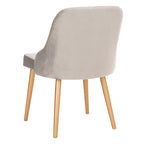 Chaise de salle à manger rembourrée Nobie 18.3 - Gris / Or (Lot de 2) - 21 x 22 x 31 - 21L x 22P x 31H