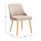 Chaise de salle à manger rembourrée Nobie 18.3 - Gris / Or (Lot de 2) - 21 x 22 x 31 - 21L x 22P x 31H