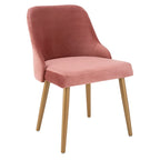 Chaise de salle à manger rembourrée Nobie 18.3 - Gris / Or (Lot de 2) - 21 x 22 x 31 - 21L x 22P x 31H