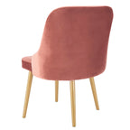 Chaise de salle à manger rembourrée Nobie 18.3 - Gris / Or (Lot de 2) - 21 x 22 x 31 - 21L x 22P x 31H
