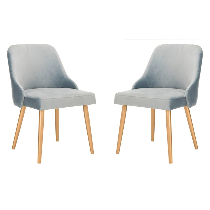 Chaise de salle à manger rembourrée Nobie 18.3 - Gris / Or (Lot de 2) - 21 x 22 x 31 - 21L x 22P x 31H