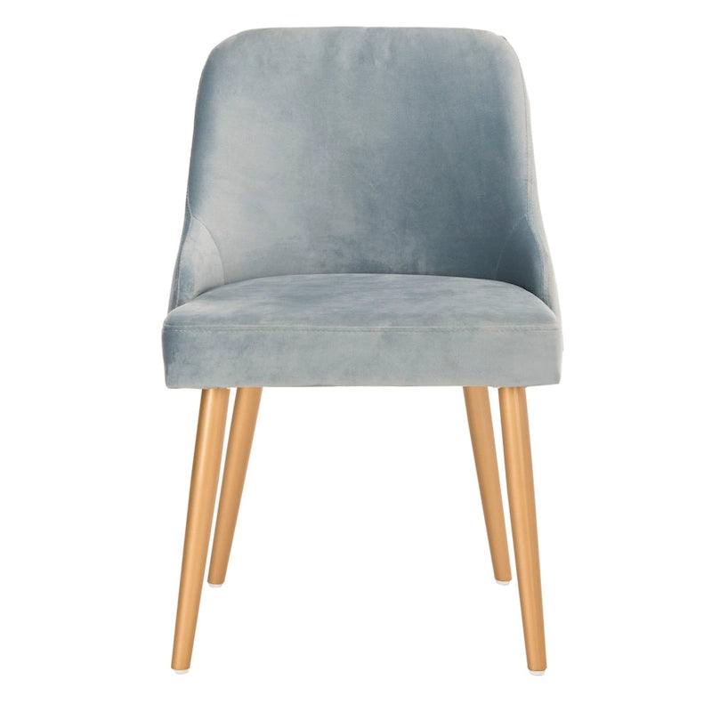 Chaise de salle à manger rembourrée Nobie 18.3 - Gris / Or (Lot de 2) - 21 x 22 x 31 - 21L x 22P x 31H