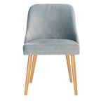 Chaise de salle à manger rembourrée Nobie 18.3 - Gris / Or (Lot de 2) - 21 x 22 x 31 - 21L x 22P x 31H