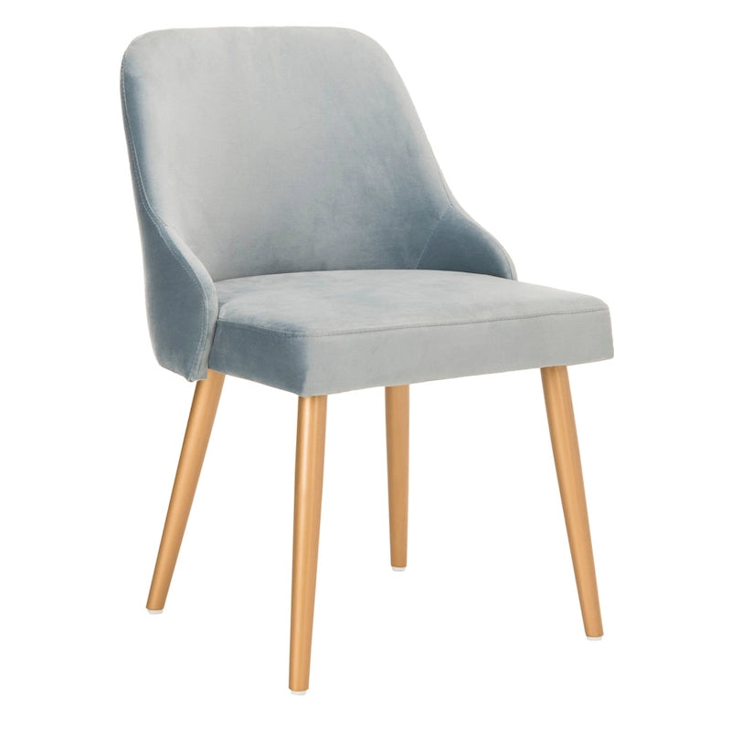 Chaise de salle à manger rembourrée Nobie 18.3 - Gris / Or (Lot de 2) - 21 x 22 x 31 - 21L x 22P x 31H