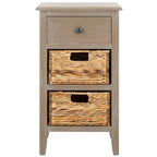 Table d'appoint de rangement à tiroir noir vieilli Helma - 15 x 11,8 x 27,6 - 15 l x 12 P x 26 H