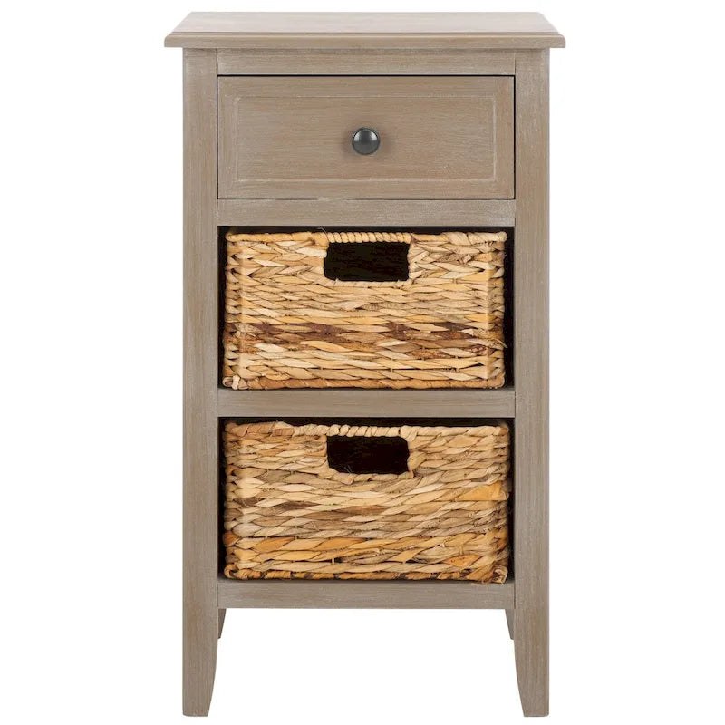 Table d'appoint de rangement à tiroir noir vieilli Helma - 15 x 11,8 x 27,6 - 15 l x 12 P x 26 H