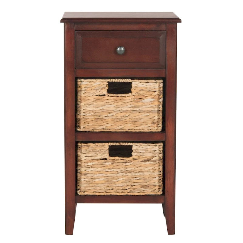 Table d'appoint de rangement à tiroir noir vieilli Helma - 15 x 11,8 x 27,6 - 15 l x 12 P x 26 H