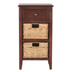 Table d'appoint de rangement à tiroir noir vieilli Helma - 15 x 11,8 x 27,6 - 15 l x 12 P x 26 H