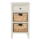 Table d'appoint de rangement à tiroir noir vieilli Helma - 15 x 11,8 x 27,6 - 15 l x 12 P x 26 H