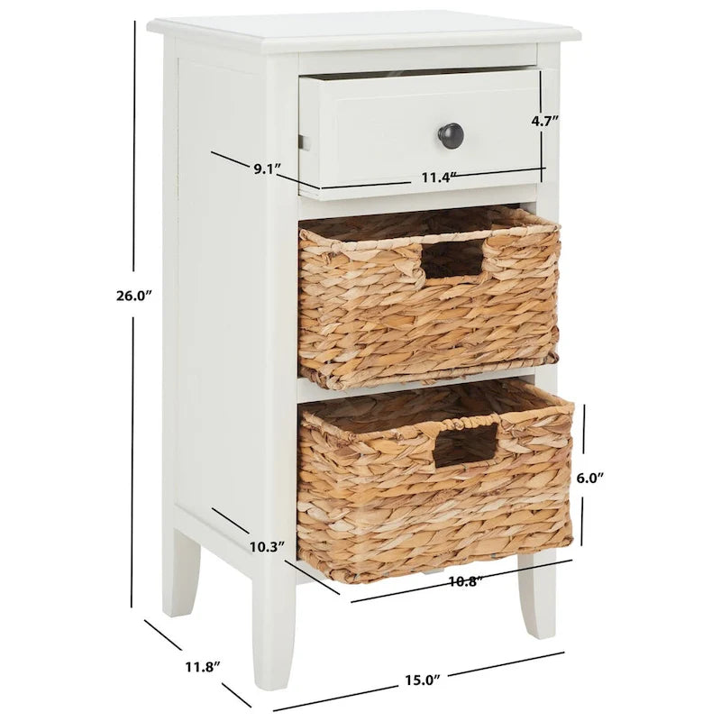 Table d'appoint de rangement à tiroir noir vieilli Helma - 15 x 11,8 x 27,6 - 15 l x 12 P x 26 H