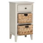 Table d'appoint de rangement à tiroir noir vieilli Helma - 15 x 11,8 x 27,6 - 15 l x 12 P x 26 H