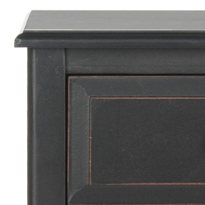 Table d'appoint de rangement à tiroir noir vieilli Helma - 15 x 11,8 x 27,6 - 15 l x 12 P x 26 H