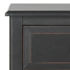 Table d'appoint de rangement à tiroir noir vieilli Helma - 15 x 11,8 x 27,6 - 15 l x 12 P x 26 H