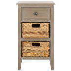 Table d'appoint de rangement à tiroir noir vieilli Helma - 15 x 11,8 x 27,6 - 15 l x 12 P x 26 H