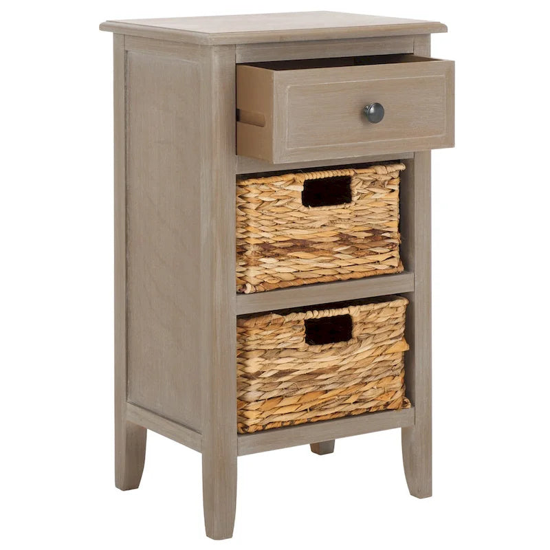Table d'appoint de rangement à tiroir noir vieilli Helma - 15 x 11,8 x 27,6 - 15 l x 12 P x 26 H