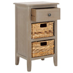 Table d'appoint de rangement à tiroir noir vieilli Helma - 15 x 11,8 x 27,6 - 15 l x 12 P x 26 H