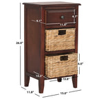 Table d'appoint de rangement à tiroir noir vieilli Helma - 15 x 11,8 x 27,6 - 15 l x 12 P x 26 H