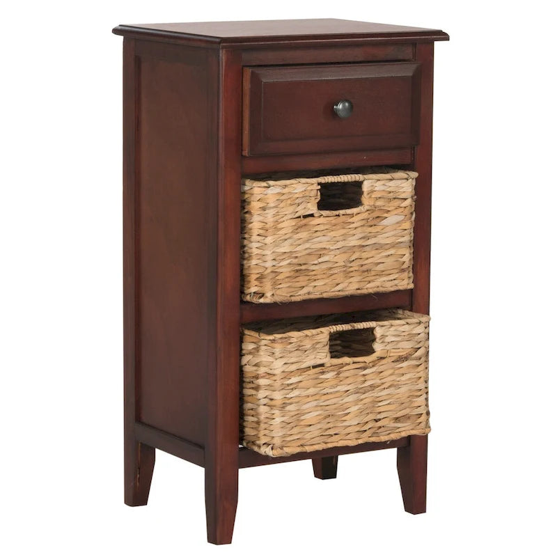 Table d'appoint de rangement à tiroir noir vieilli Helma - 15 x 11,8 x 27,6 - 15 l x 12 P x 26 H