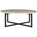 Table basse Marharita crème - 39,8 x 39,8 x 15,4 - 40La x 40P x 15H