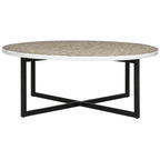 Table basse Marharita crème - 39,8 x 39,8 x 15,4 - 40La x 40P x 15H
