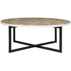 Table basse Marharita crème - 39,8 x 39,8 x 15,4 - 40La x 40P x 15H