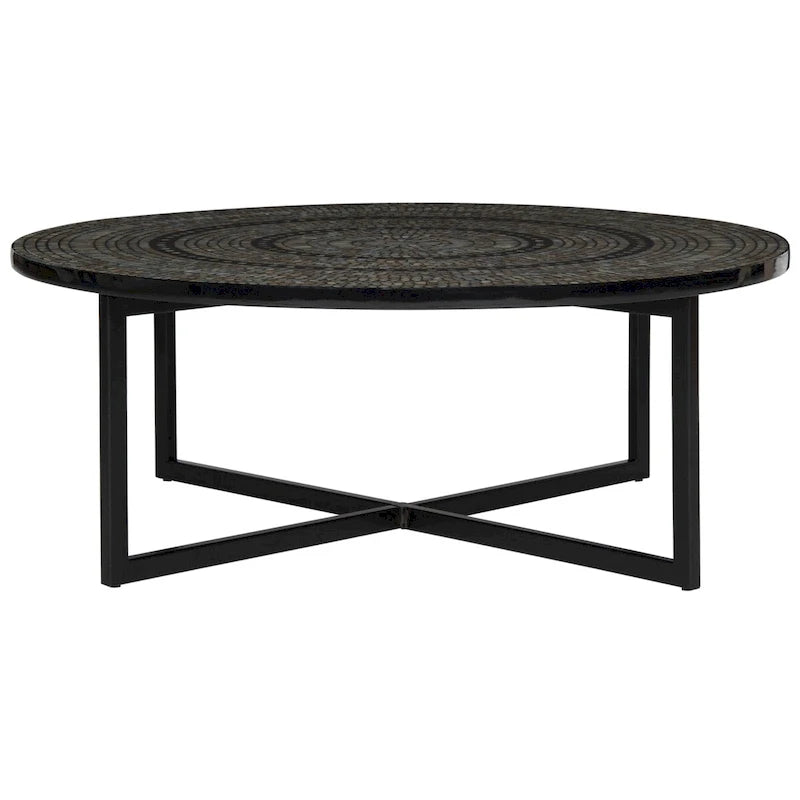 Table basse Marharita crème - 39,8 x 39,8 x 15,4 - 40La x 40P x 15H