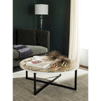 Table basse Marharita crème - 39,8 x 39,8 x 15,4 - 40La x 40P x 15H