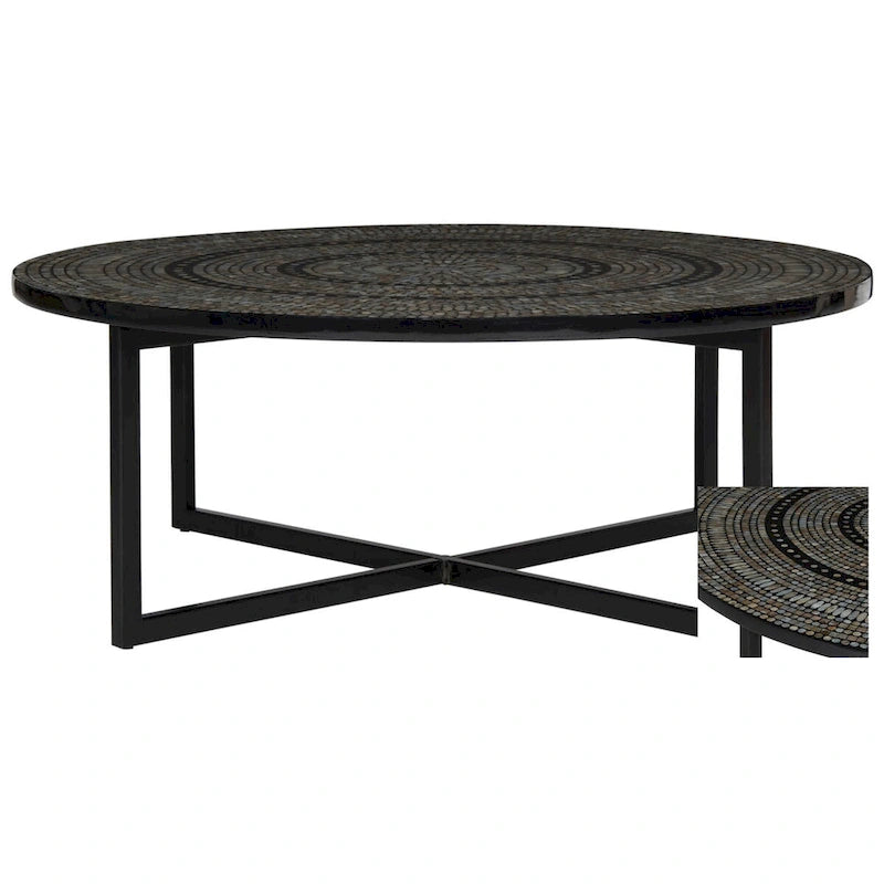 Table basse Marharita crème - 39,8 x 39,8 x 15,4 - 40La x 40P x 15H