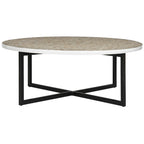 Table basse Marharita crème - 39,8 x 39,8 x 15,4 - 40La x 40P x 15H
