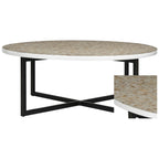 Table basse Marharita crème - 39,8 x 39,8 x 15,4 - 40La x 40P x 15H