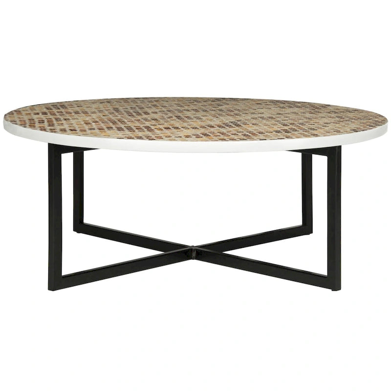 Table basse Marharita crème - 39,8 x 39,8 x 15,4 - 40La x 40P x 15H