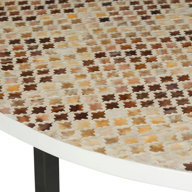 Table basse Marharita crème - 39,8 x 39,8 x 15,4 - 40La x 40P x 15H