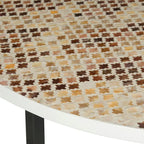 Table basse Marharita crème - 39,8 x 39,8 x 15,4 - 40La x 40P x 15H
