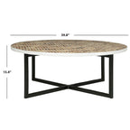 Table basse Marharita crème - 39,8 x 39,8 x 15,4 - 40La x 40P x 15H