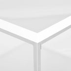 Table basse Bettylou Blanc/Chrome laqué - 89,9 L x 89,9 P x 39,9 H cm