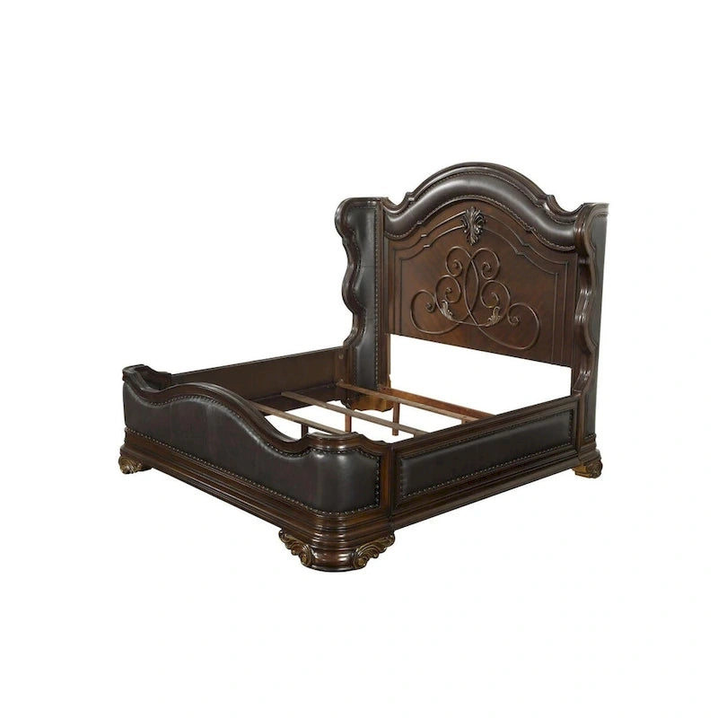 Ensemble de chambre à coucher traditionnel Helmer 6 pièces Highlands Cherry avec panneaux