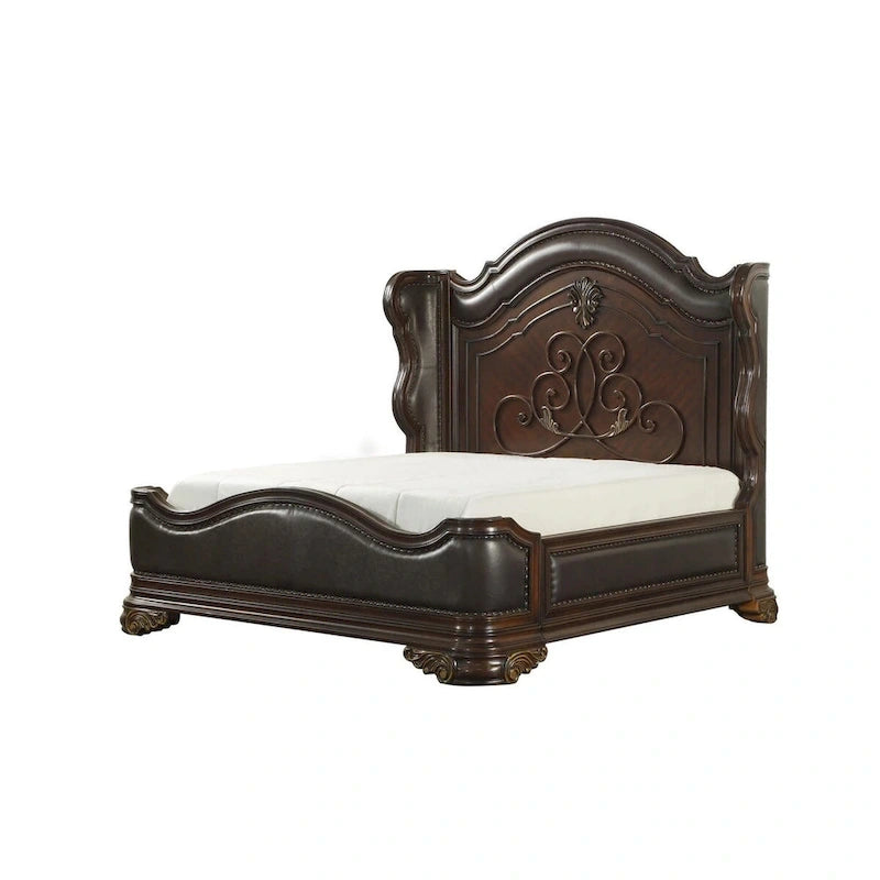 Ensemble de chambre à coucher traditionnel Helmer 6 pièces Highlands Cherry avec panneaux