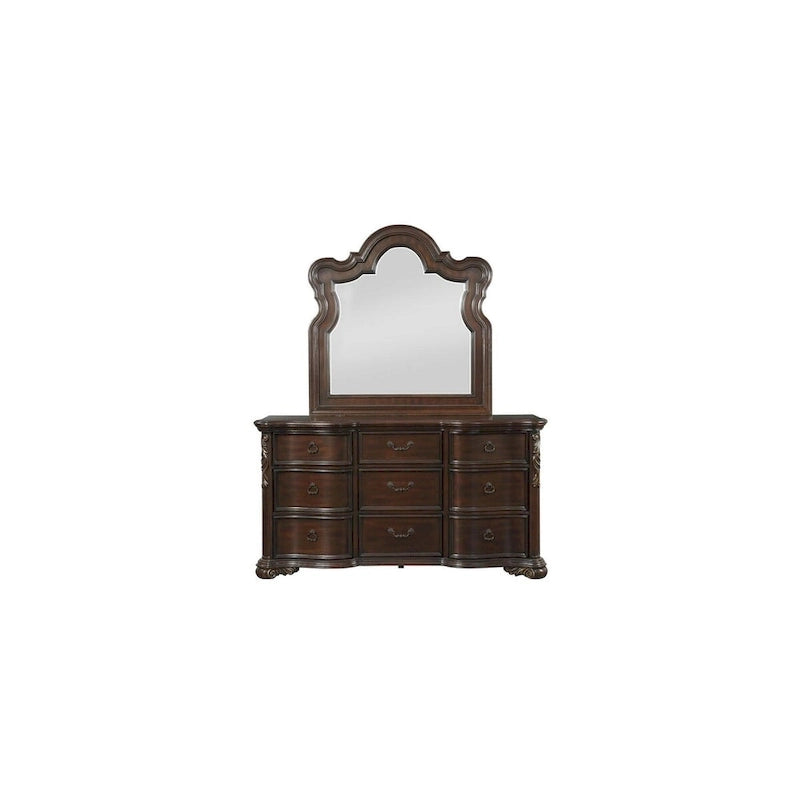 Ensemble de chambre à coucher traditionnel Helmer 6 pièces Highlands Cherry avec panneaux