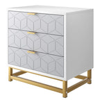 Commode à 3 tiroirs pour chambre à coucher au style moderne