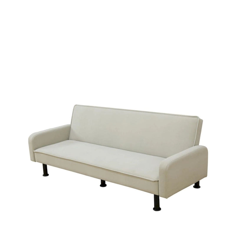 Canapé-lit futon en mousse à mémoire de forme convertible avec dossier inclinable réglable pour petits espaces