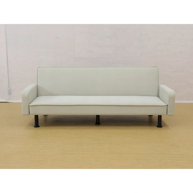 Canapé-lit futon en mousse à mémoire de forme convertible avec dossier inclinable réglable pour petits espaces
