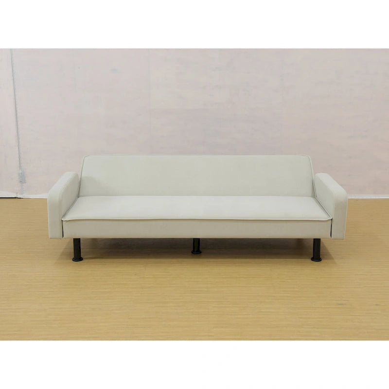 Canapé-lit futon en mousse à mémoire de forme convertible avec dossier inclinable réglable pour petits espaces