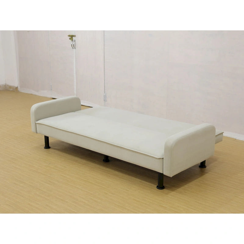 Canapé-lit futon en mousse à mémoire de forme convertible avec dossier inclinable réglable pour petits espaces