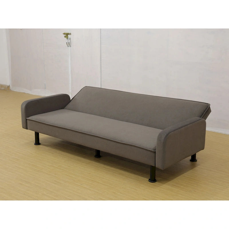 Canapé-lit futon en mousse à mémoire de forme convertible avec dossier inclinable réglable pour petits espaces