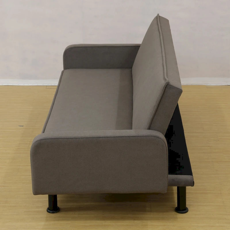 Canapé-lit futon en mousse à mémoire de forme convertible avec dossier inclinable réglable pour petits espaces