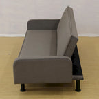 Canapé-lit futon en mousse à mémoire de forme convertible avec dossier inclinable réglable pour petits espaces